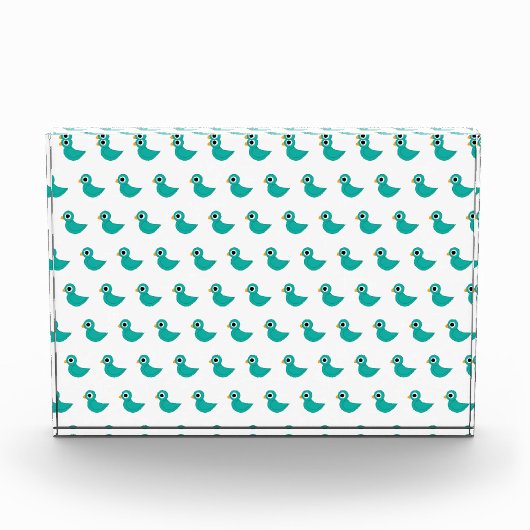 Niedlicher Blauvogel Fotoblock (Vorderseite)
