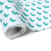 Niedlicher Blauvogel Geschenkpapier (Rolleneckpunkt)