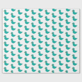 Niedlicher Blauvogel Geschenkpapier (Flach)