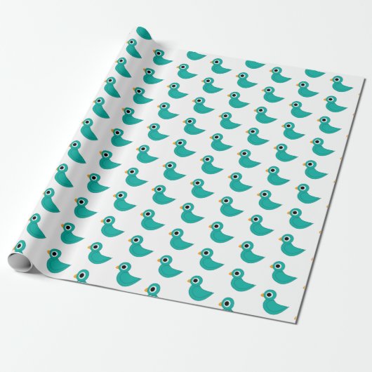 Niedlicher Blauvogel Geschenkpapier (Ungerollt)