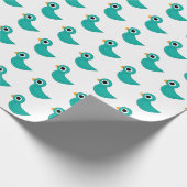 Niedlicher Blauvogel Geschenkpapier (Ecke)
