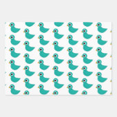 Niedlicher Blauvogel Geschenkpapier Set (Vorderseite 3)