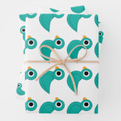 Niedlicher Blauvogel Geschenkpapier Set (Beispiel)
