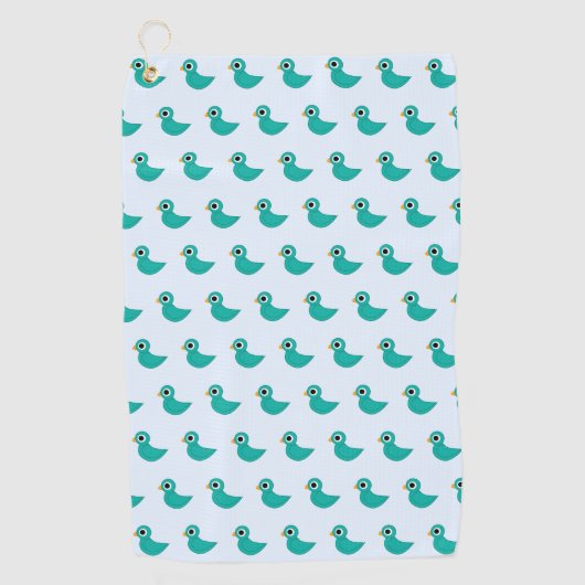 Niedlicher Blauvogel Golfhandtuch (Vorderseite)