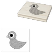 Niedlicher Blauvogel Gummistempel (Stempel)