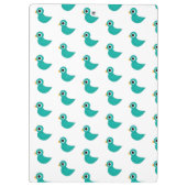 Niedlicher Blauvogel Klemmbrett (Rückseite)