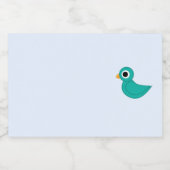 Niedlicher Blauvogel Lebensmitteletikett (Einzelnes Label)