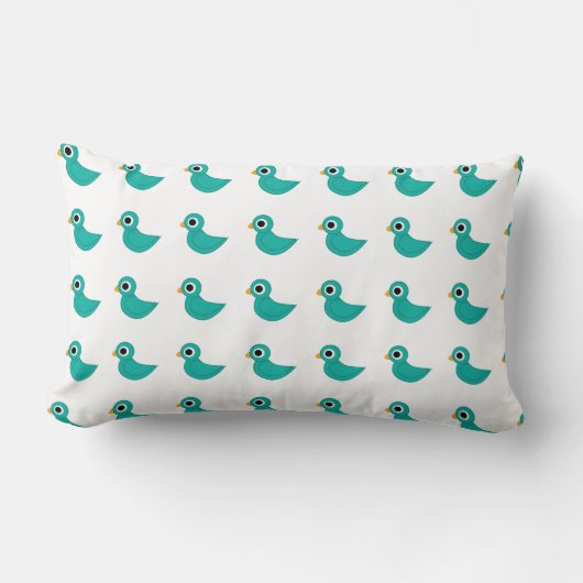 Niedlicher Blauvogel Lendenkissen (Vorderseite)