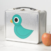 Niedlicher Blauvogel Metall Brotdose (Beispiel)