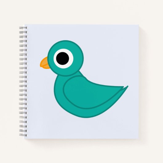 Niedlicher Blauvogel Notizblock (Vorderseite)