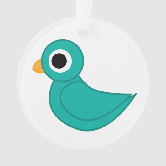 Niedlicher Blauvogel Ornament (Vorderseite)