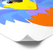 Niedlicher Blauvogel Poster (Ecke)