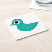 Niedlicher Blauvogel Rechteckiger Pappuntersetzer (angewinkelt)