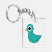 Niedlicher Blauvogel Schlüsselanhänger (Vorderseite links)