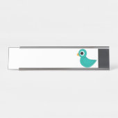 Niedlicher Blauvogel Schreibtischnamensplakette (Vorderseite )