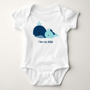 Niedlicher Blauwal Baby Strampler