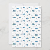 Niedlicher Blauwal | Boy Baby Dusche Einladung (Rückseite)