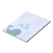 Niedlicher Blauwal Grafik Notizblock (Rotiert)