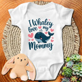 Niedlicher Blauwal I Whaley Liebe Meine Mommy Baby Strampler