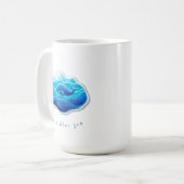 Niedlicher Blauwal Kaffeetasse (Vorderseite Links)