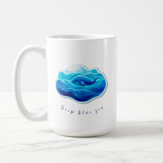Niedlicher Blauwal Kaffeetasse (Links)