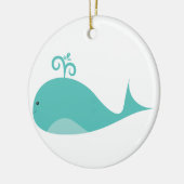 Niedlicher Blauwal Keramikornament (Links)