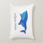 Niedlicher Blauwal Personalisiert Dekokissen (Vorderseite(Vertikal))