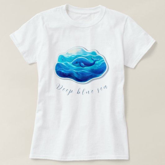 Niedlicher Blauwal T-Shirt (Design vorne)
