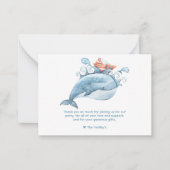 Niedlicher Blauwal Vielen Dank Note Card Mitteilungskarte (Vorderseite)