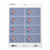 Niedlicher Blauwal Weihnachtsmannmütze Weihnachten (Vorne)