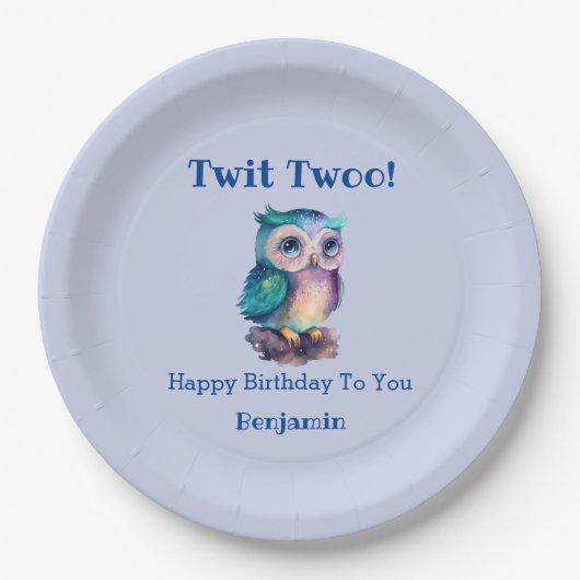 Niedlicher Blauwald Pappteller (Vorderseite)