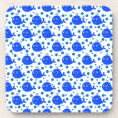 Niedlicher Blauwale Muster Ozeanerzauber Getränkeuntersetzer (Vorderseite)