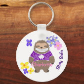 Niedlicher Bleibe abgesicherter Bleibe-Steckplatz Schlüsselanhänger (Vorderseite)