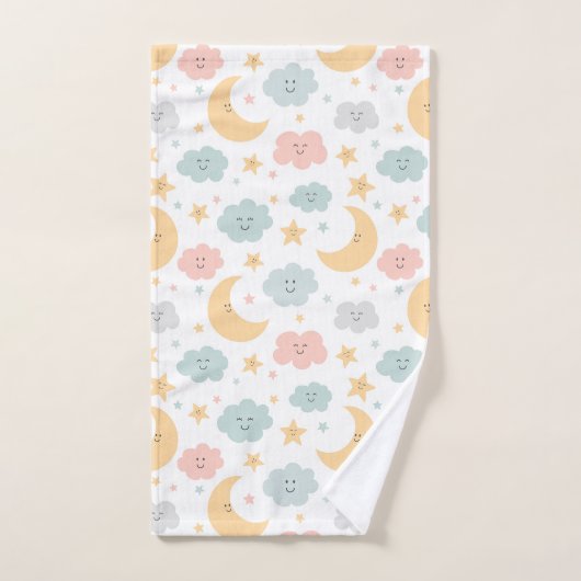 Niedlicher Blick in das Himmelsmuster Badhandtuch Set (Handtuch)