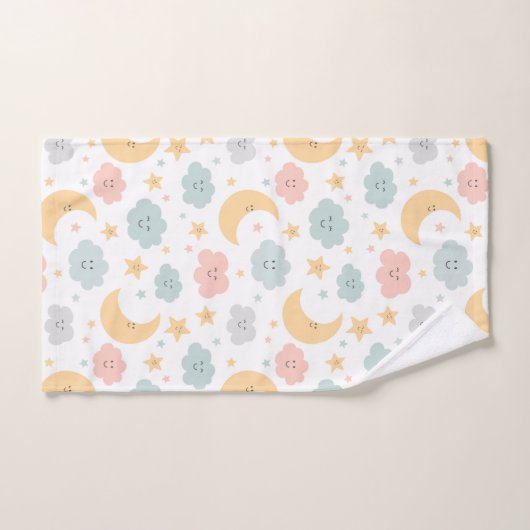 Niedlicher Blick in das Himmelsmuster Badhandtuch Set (Handtuch)