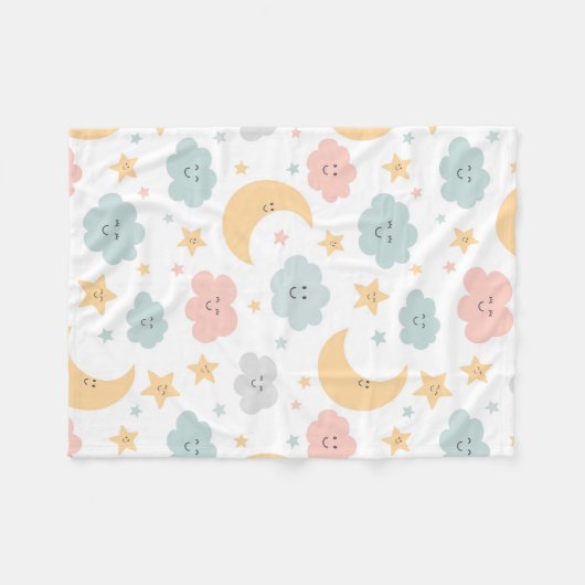 Niedlicher Blick in das Himmelsmuster Fleecedecke (Vorderseite (Horizontal))