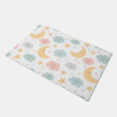 Niedlicher Blick in das Himmelsmuster Fußmatte (Schrägansicht)