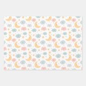 Niedlicher Blick in das Himmelsmuster Geschenkpapier Set (Vorderseite)