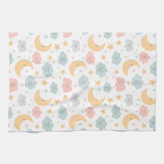 Niedlicher Blick in das Himmelsmuster Geschirrtuch (Horizontal)