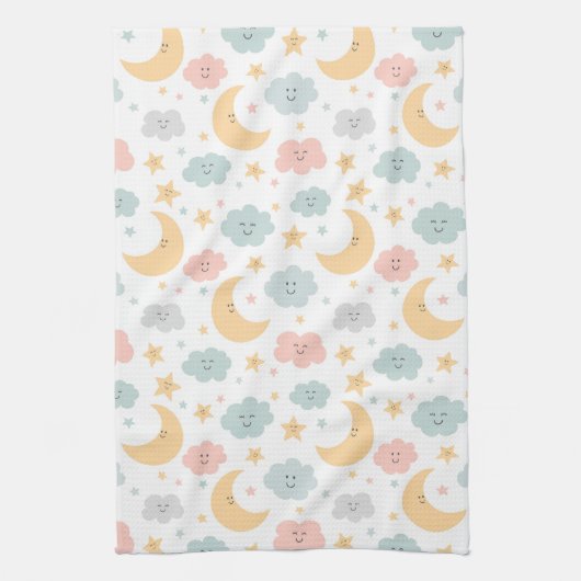 Niedlicher Blick in das Himmelsmuster Geschirrtuch (Vertikal)