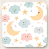 Niedlicher Blick in das Himmelsmuster Getränkeuntersetzer (Vorderseite)