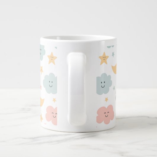 Niedlicher Blick in das Himmelsmuster Jumbo-Tasse (Rückseite)