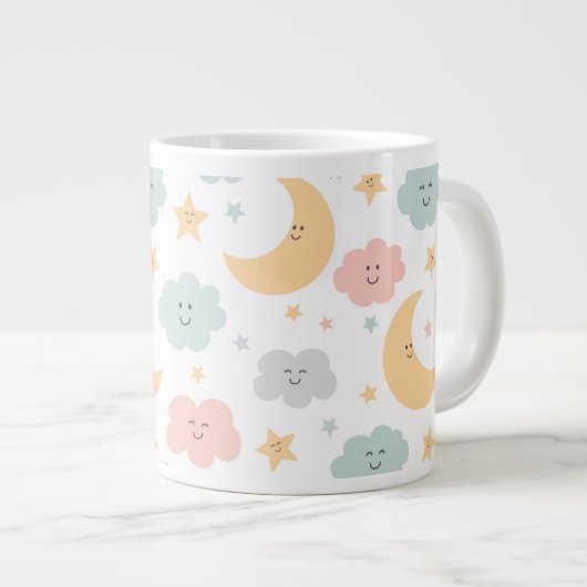 Niedlicher Blick in das Himmelsmuster Jumbo-Tasse (Vorderseite Rechts)