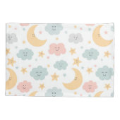 Niedlicher Blick in das Himmelsmuster Kissenbezug (Rückseite-Links)