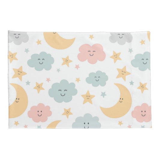 Niedlicher Blick in das Himmelsmuster Kissenbezug (Rückseite-Rechts)