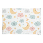 Niedlicher Blick in das Himmelsmuster Kissenbezug (Vorderseite-Links)