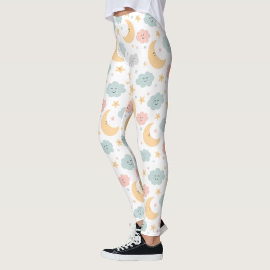 Niedlicher Blick in das Himmelsmuster Leggings (Links)