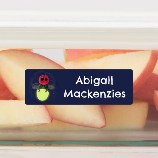 Niedlicher Blitzfehler Cartoon personalisiert Etiketten (Befestigt)