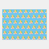 Niedlicher Blonde-Mermaid-Individuelle Name Geschenkpapier Set (Vorderseite 2)