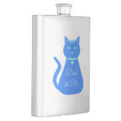 Niedlicher Blue Baby Boy Cat Custom Vater to be Flachmann (Rechts)